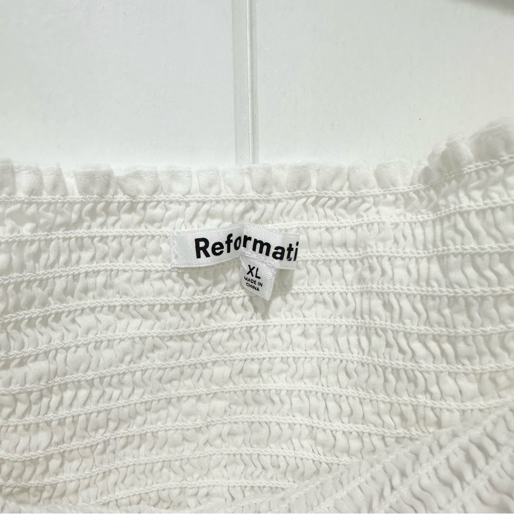 Reformation Roland Top In White Size Extra Large - Picture 7 of 9